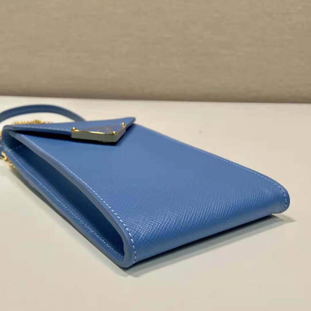 TÚI PRADA Women Saffiano Leather Mini-Bag-Blue