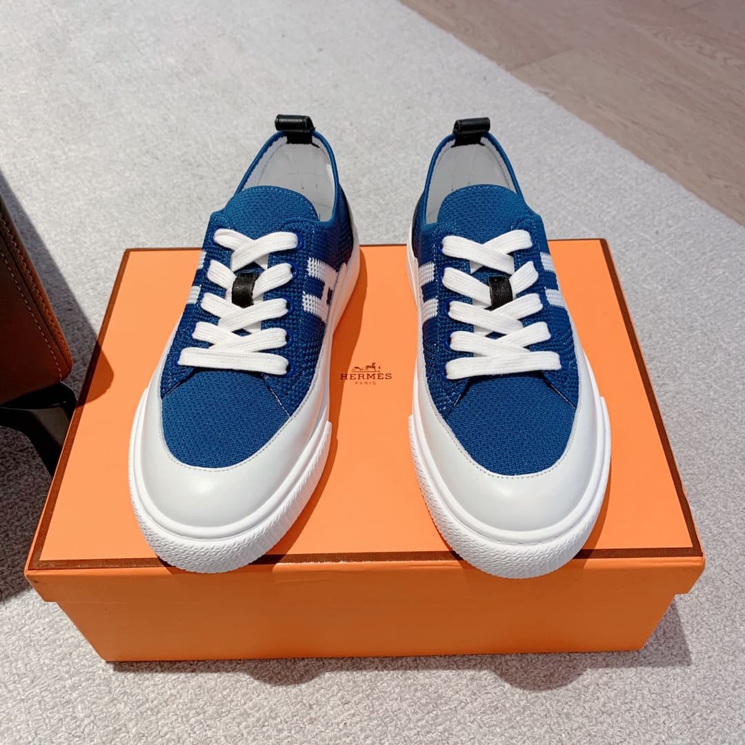 GIÀY HERMES SNEAKER LOW SPORTS BLUE AAA