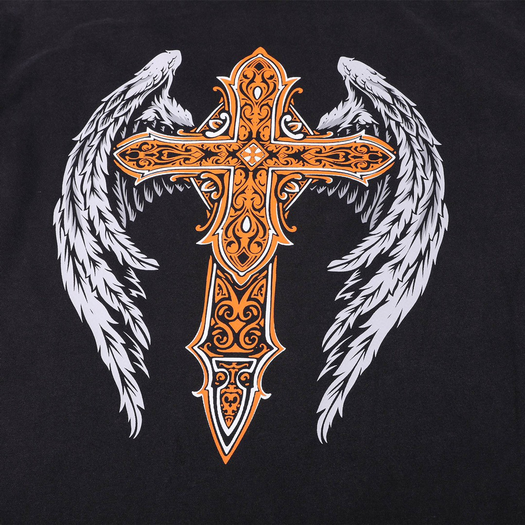 ÁO CHROME HEART print cotton jersey T-shirt