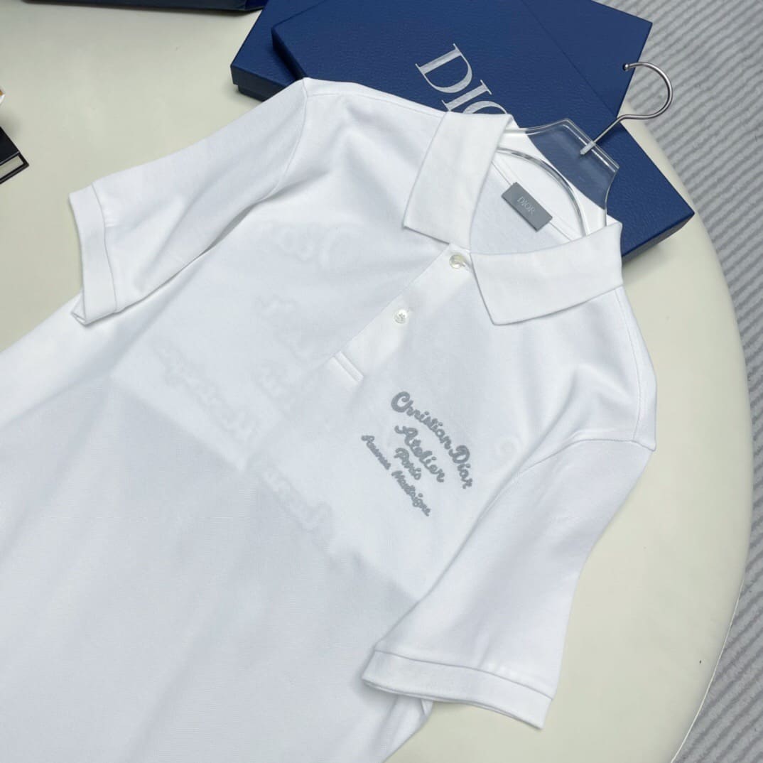 ÁO DIOR POLO SHIRT MÀU TRẮNG UNISEX