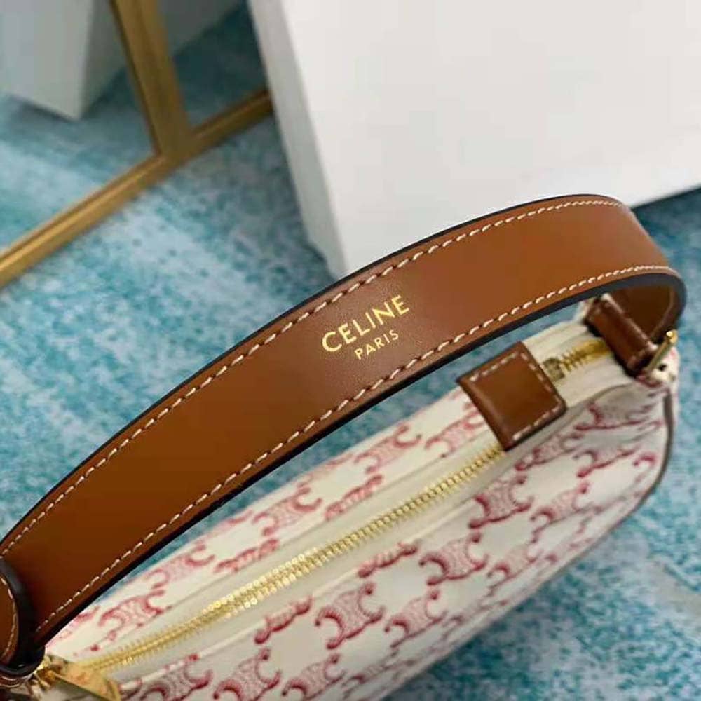 TÚI Celine Women Ava Bag in Triomphe Canvas and Calfskin