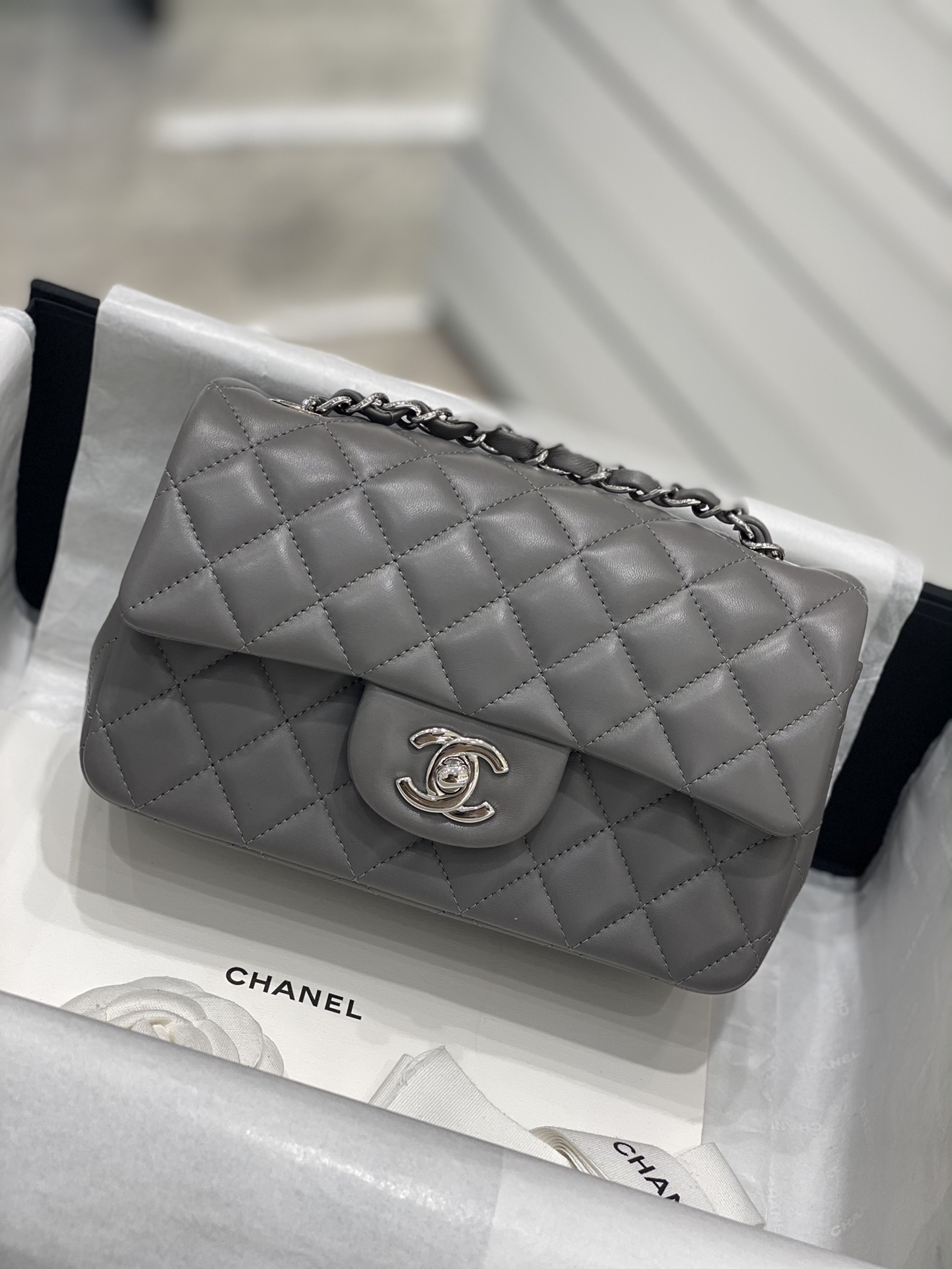TÚI CHANEL CF 20 BODIN JOYEUX GREY DA HAAS