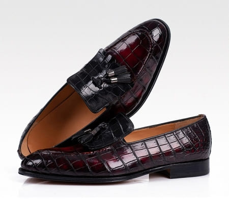 Giày lười nam Alligator Tassel Loafer da cá sấu Alligator