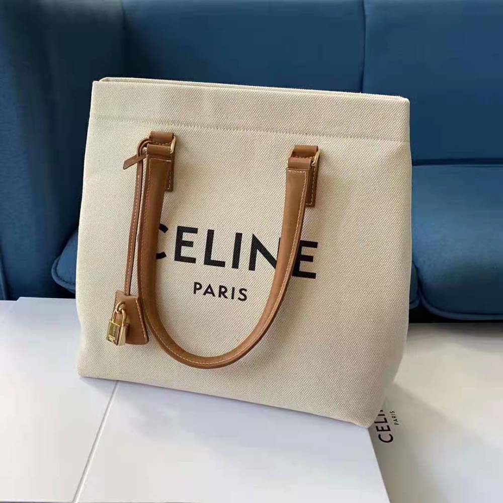 TÚI Celine Women Horizontal Cabas Celine in Canvas with Celine Print and Calfskin
