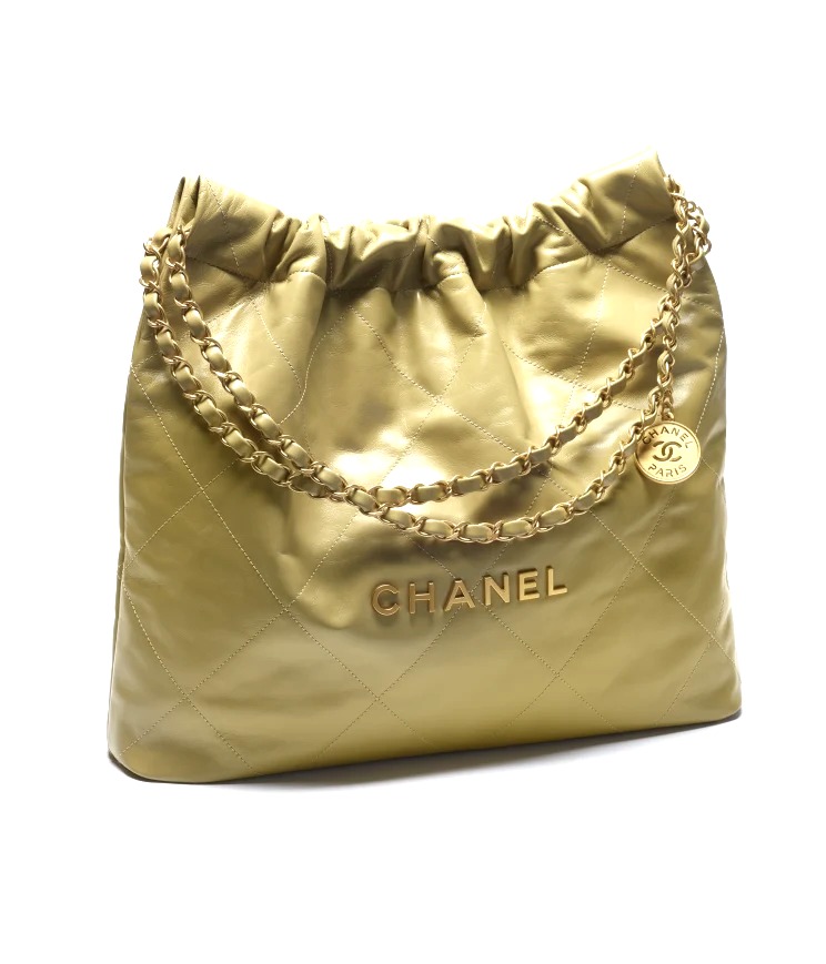 TÚI CHANEL 22 LIGHT GREEN BRONZE BUCKLE