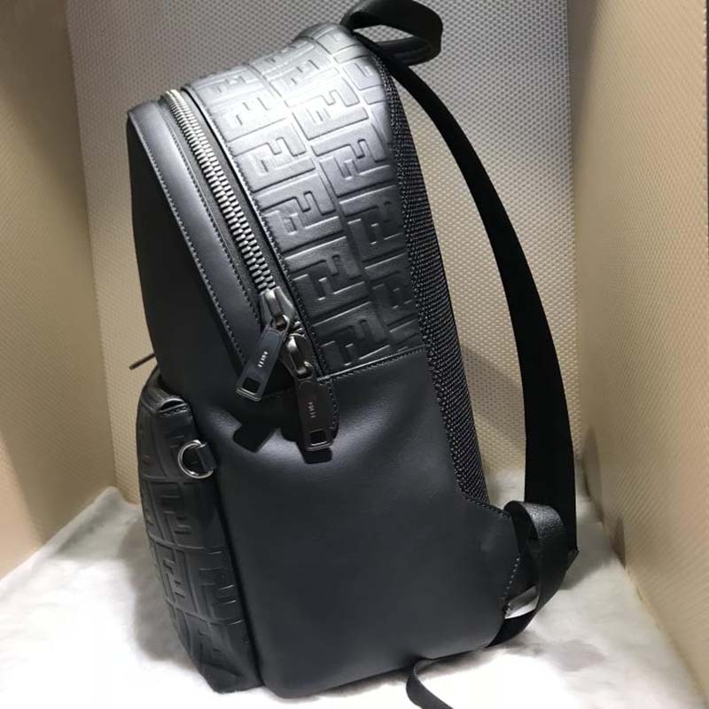 BALO Fendi Black Leather Backpack