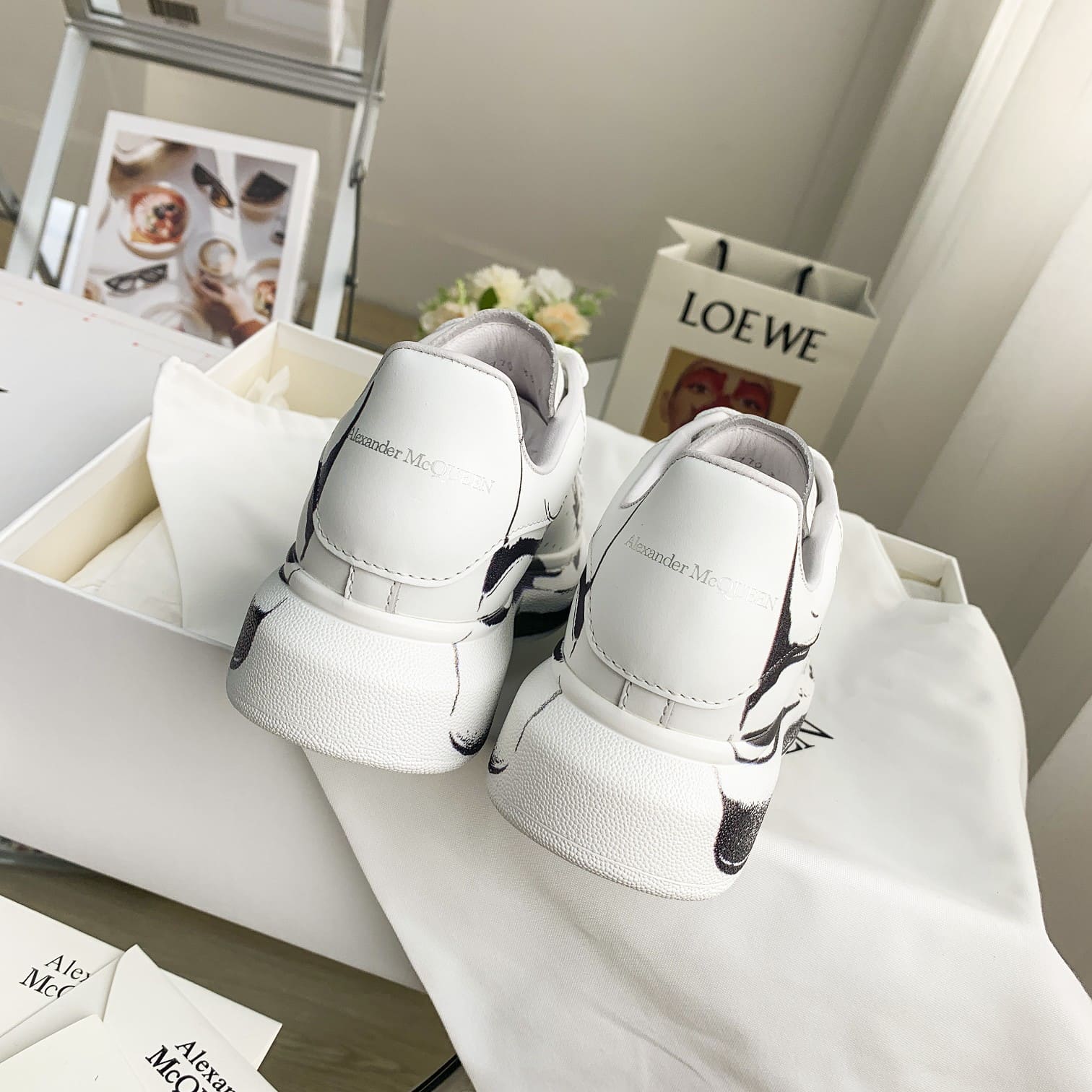 GIÀY ALEXANDER MCQUEEN SNEAKERS SHOES AAA UNISEX NAM VÀ NỮ DA BÊ HẢO HẠNG