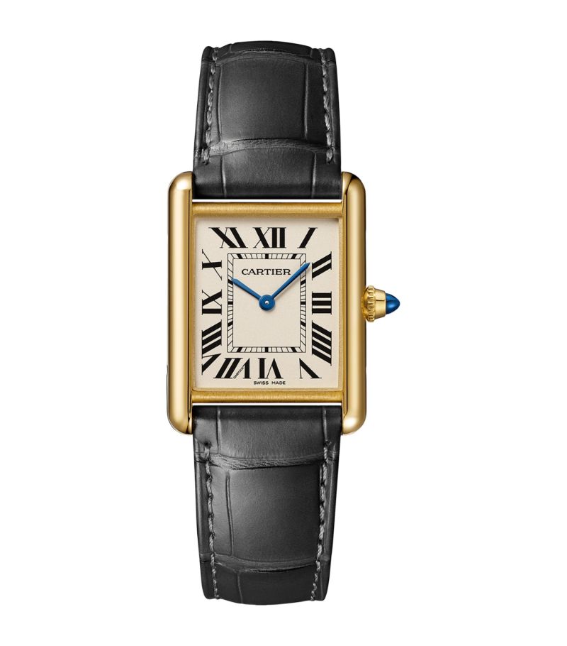 Đồng hồ CARTIER  Large Yellow Gold Tank Louis Cartier 25.5mm mặt số màu trắng