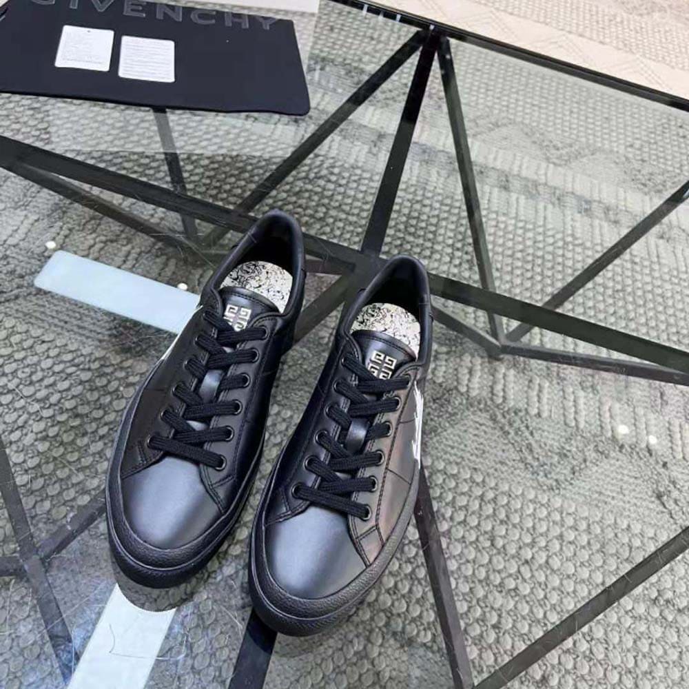GIÀY GIVENCHY City Sport Disney Castle Sneakers in Leather-Black