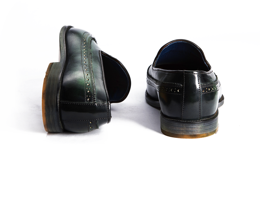 HENDERSON SHOES PERSONALIZATION THE EMERALD LOAFER PAINTING HANDCRAFTED SHOES