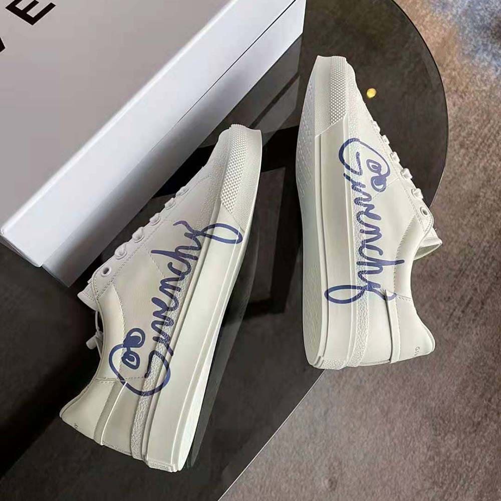GIÀY GIVENVHY Sneakers City Sport in GIVENCHY Print Leather-White