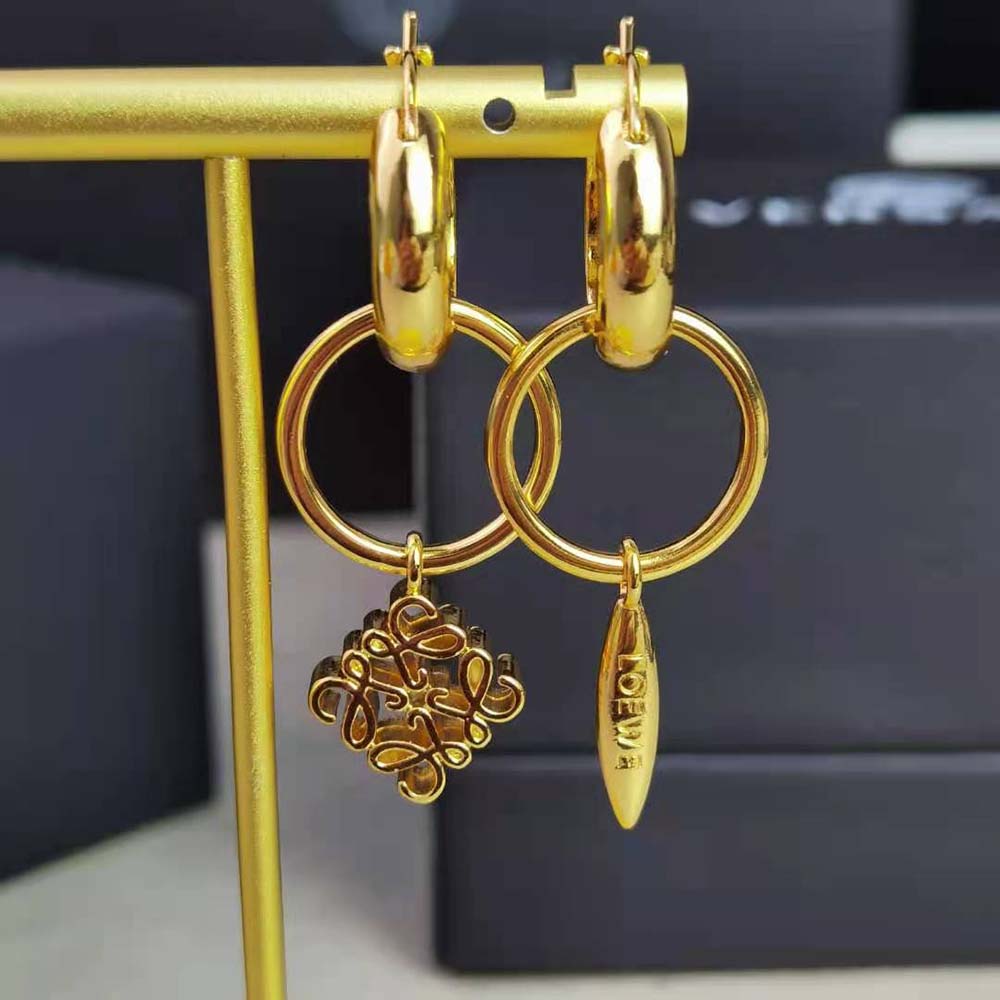 Bông tai Loewe Women Anagram Asymmetric Earrings