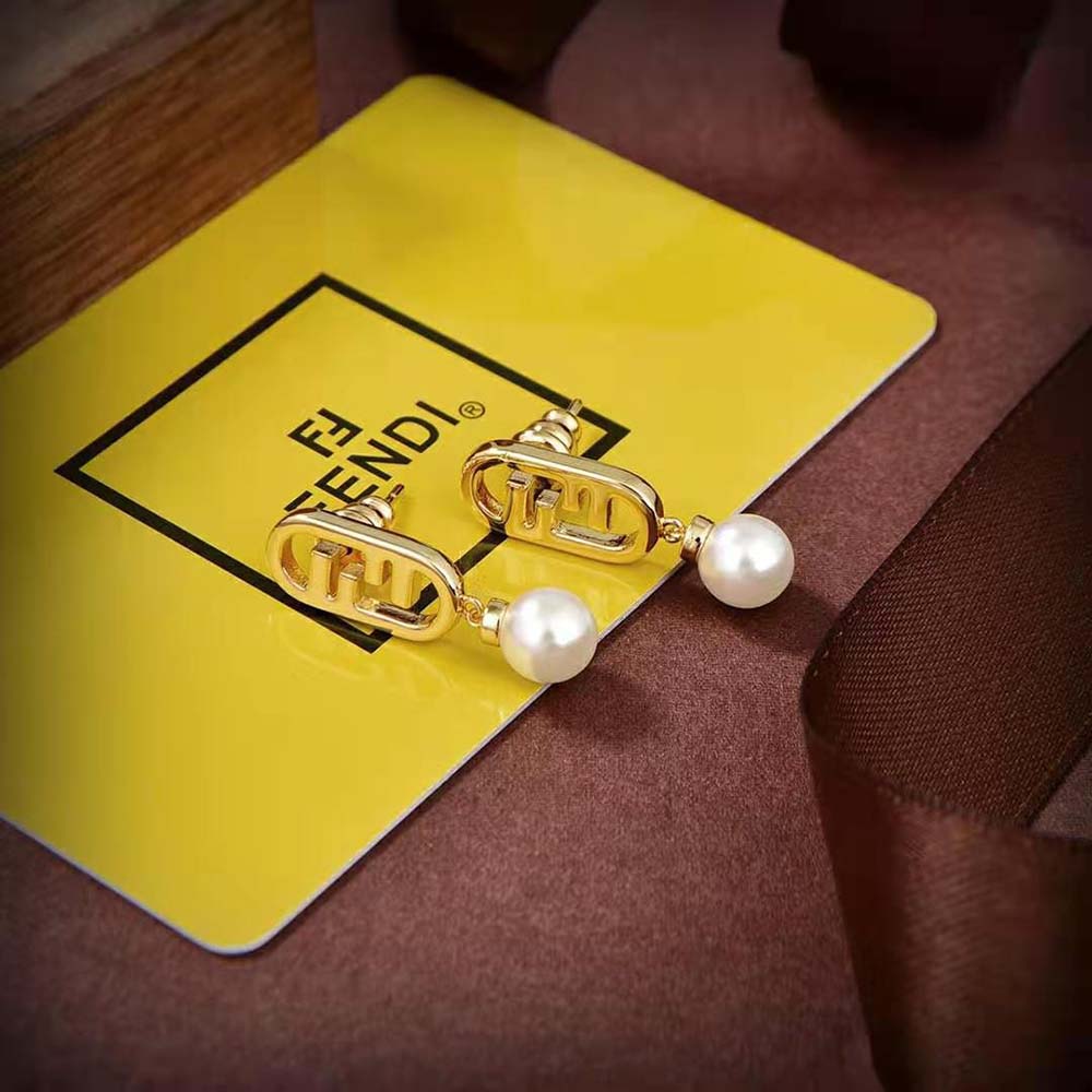 Bông tai Fendi O’Lock Earrings Gold-Colored Earrings