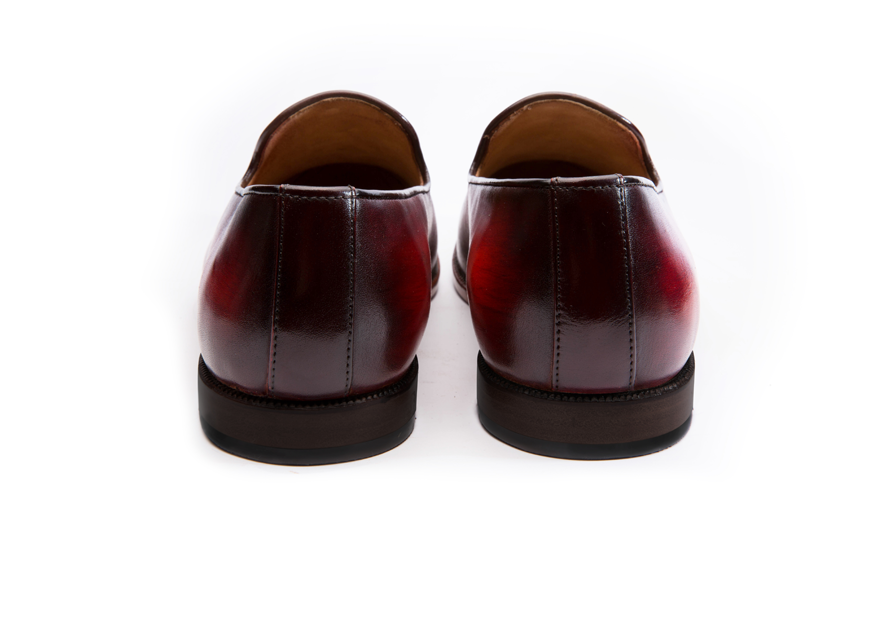 HENDERSON SHOES PERSONALIZATION PLUMS RED PAINTING HANDCRAFTED SHOES