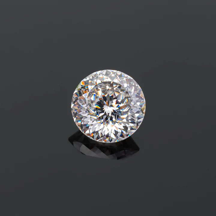 KIM CƯƠNG Round Cut Natural White Loose Moissanite Stone