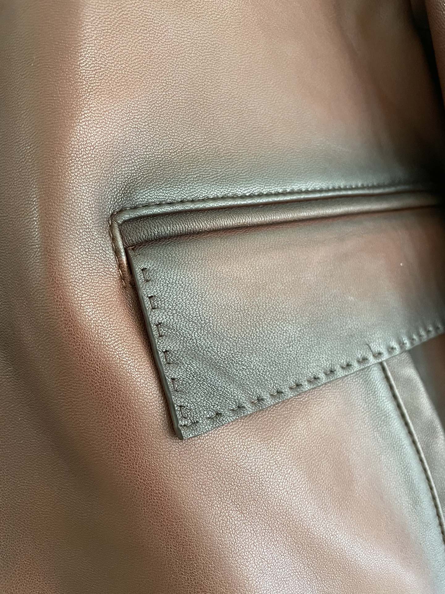 ÁO BERLUTI LEATHER JACKET RED BROWN