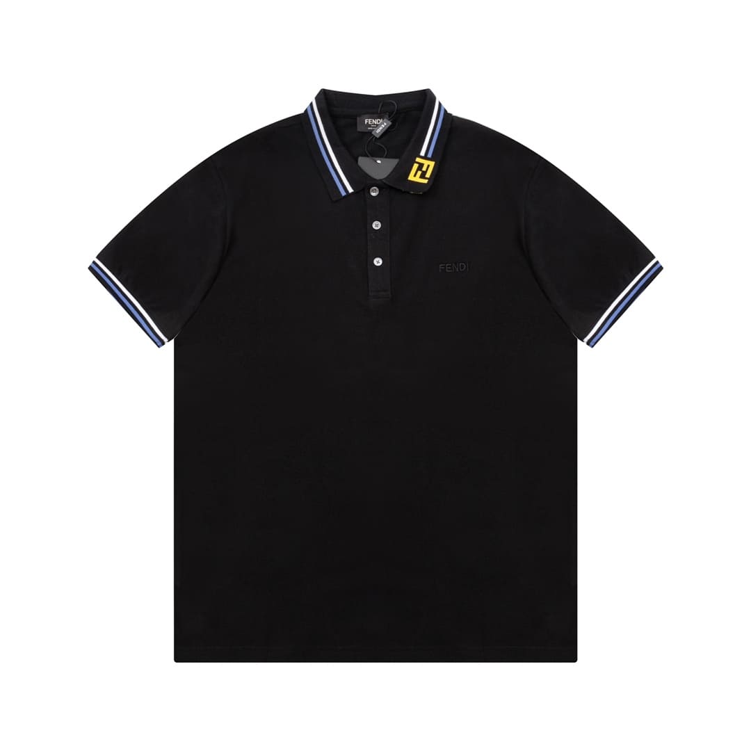 ÁO FENDI POLO SHIRT BLACK MÀU ĐEN