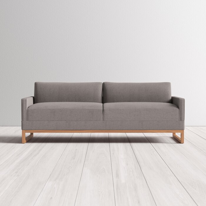 SOFA NỈ CHÂN GỖ Square Arm Sofa Bed