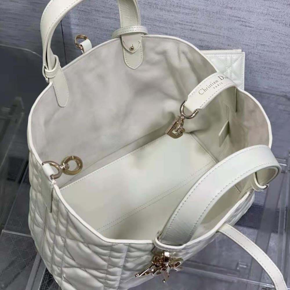 TÚI Dior Women Medium Dior Toujours Bag Latte Macrocannage Calfskin