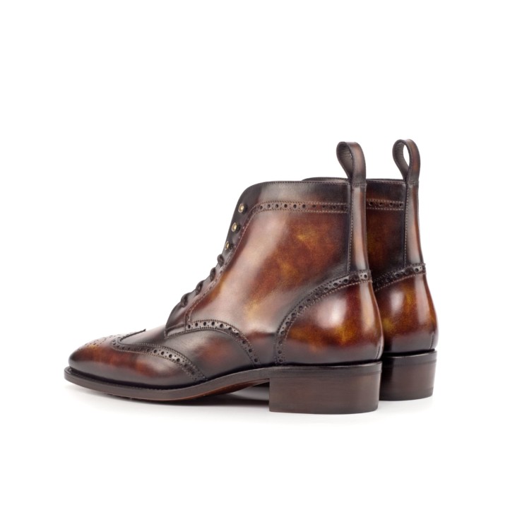 HENDERSON SHOES PERSONALIZATION RUSSO Heel Patina Brogue Boots HANDCRAFTED SHOES