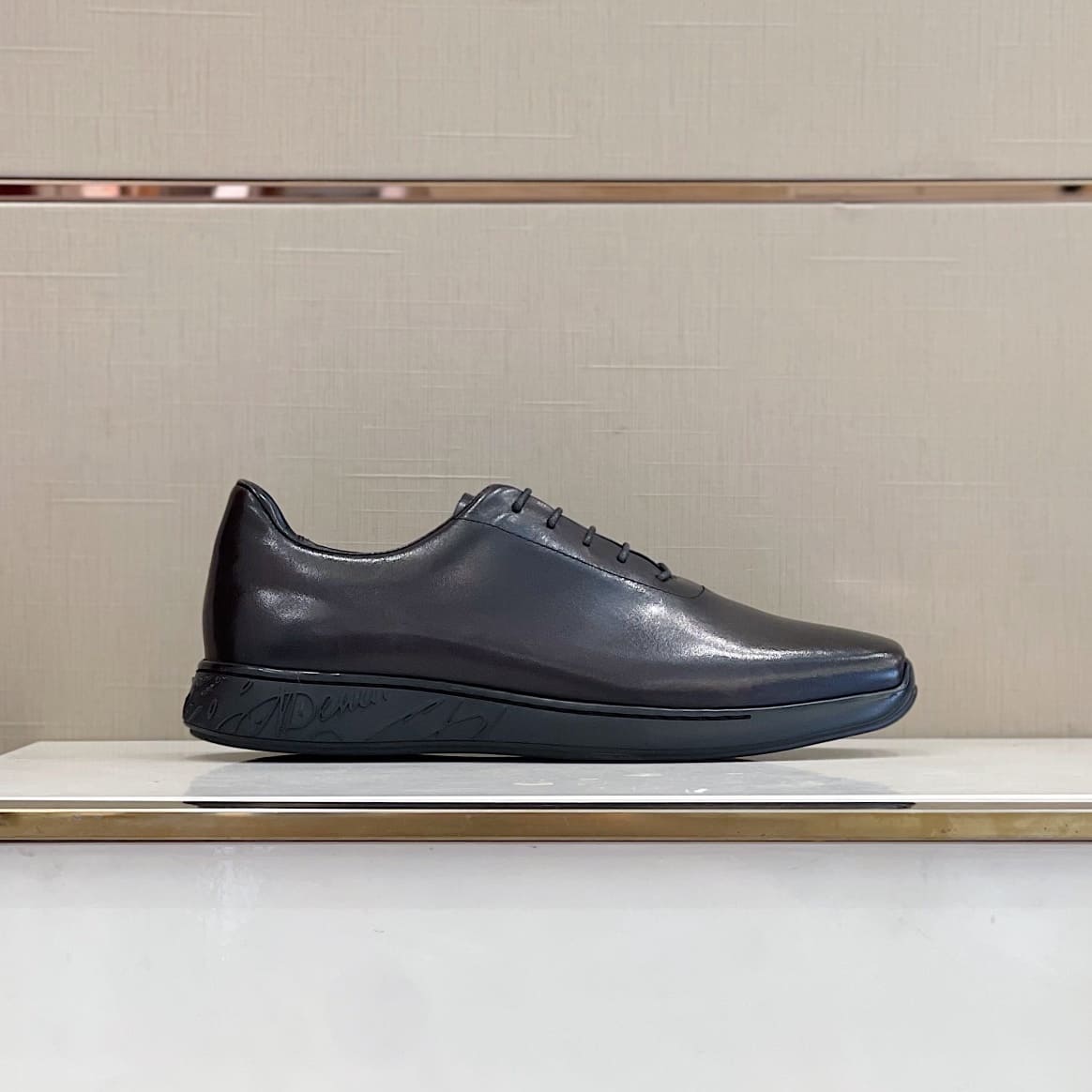 GIÀY BERLUTI METROPOLITAN SCRITTO BLACK HANDMADE TOP QUALITY SHOES AAA