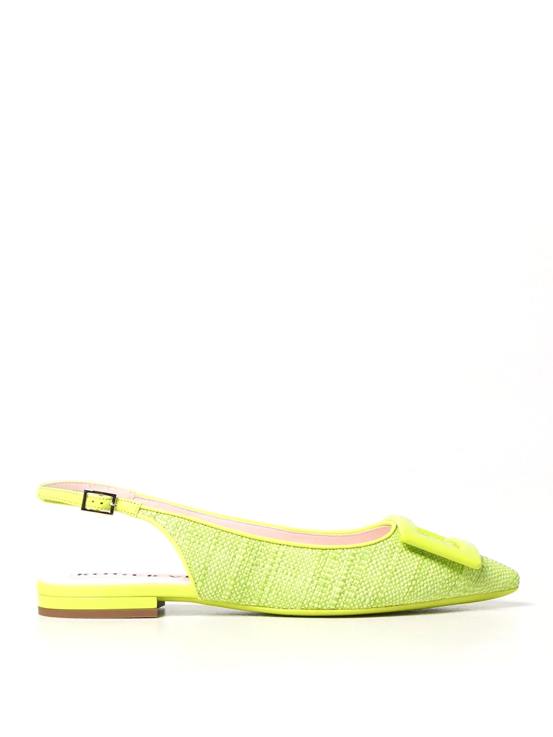 GIÀY ROGER VIVIER Green flat shoes