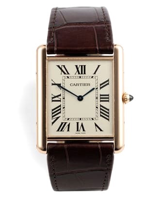 Đồng hồ Cartier Tank Louis XL Rose Gold mặt số màu trắng