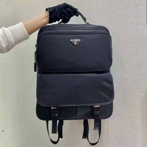 BALO Prada Fabric Backpack Accented with Fine Saffiano Leather Trim