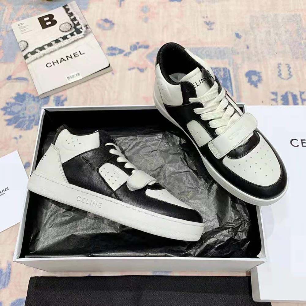 GIÀY CELINE Mid Sneaker with Scratch in Calfskin