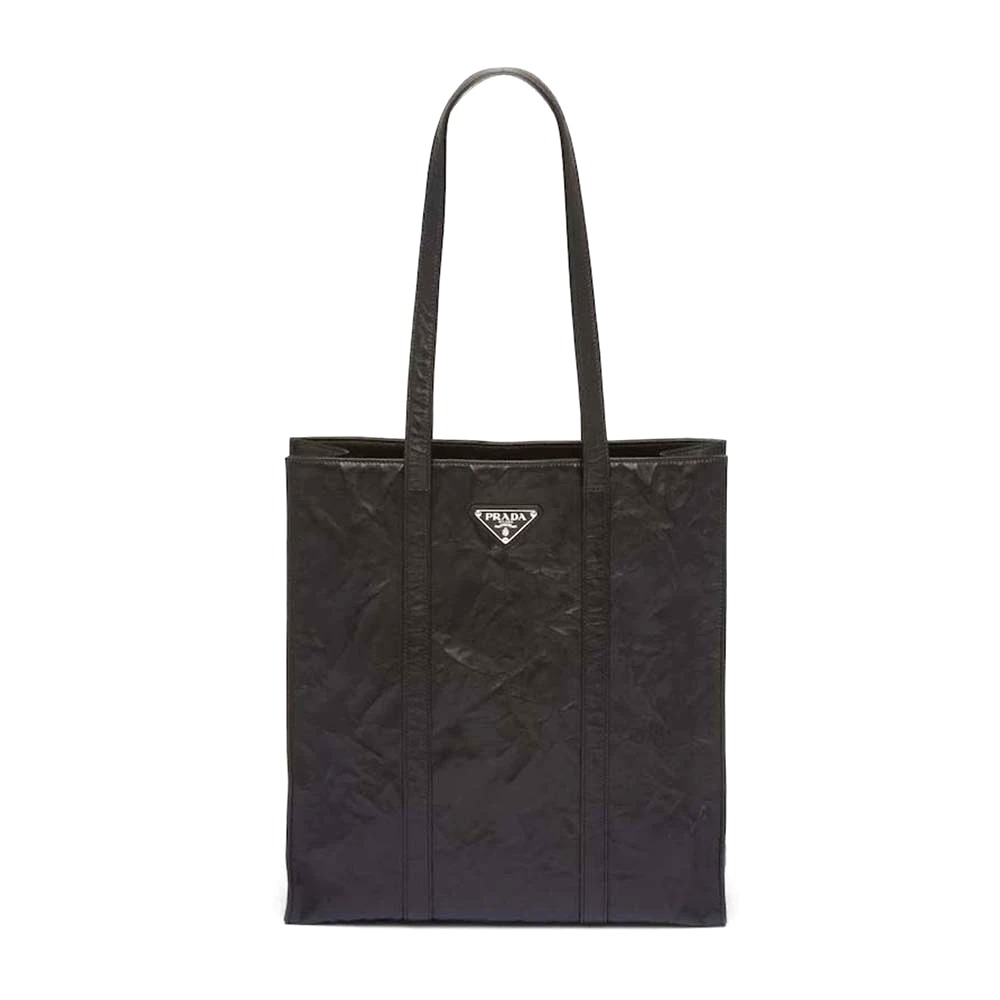 TÚI Prada Antique Nappa Leather Tote-Black