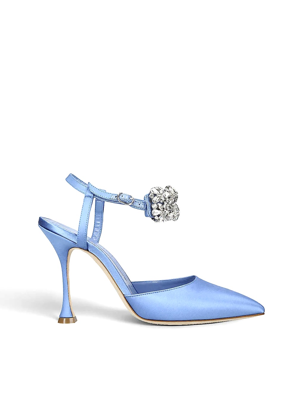 GIÀY MANOLO BLAHNIK Mabina 105 crystal-embellished satin heeled courts