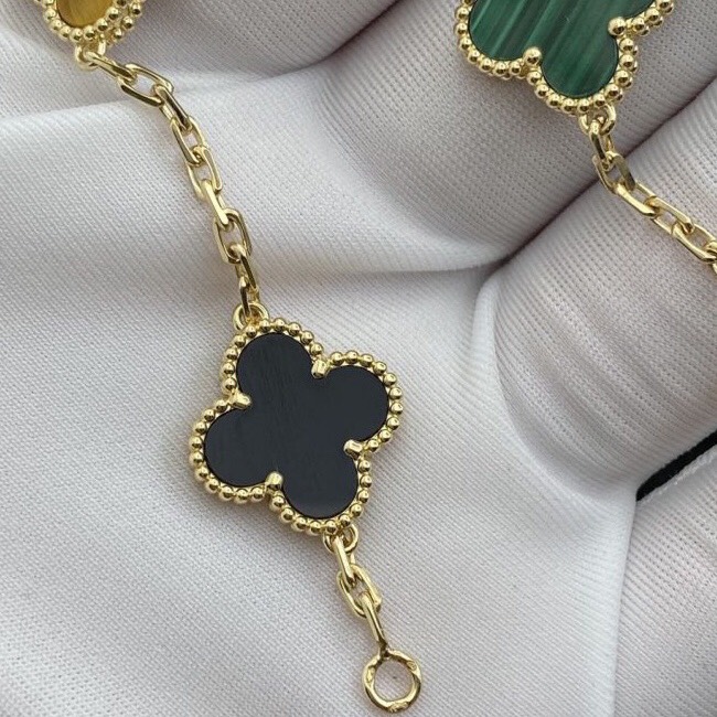 VÒNG TAY VAN CLEEF & ARPELS ALHAMBRA 5 MOTIFS GOLD 18K YELLOW GOLD