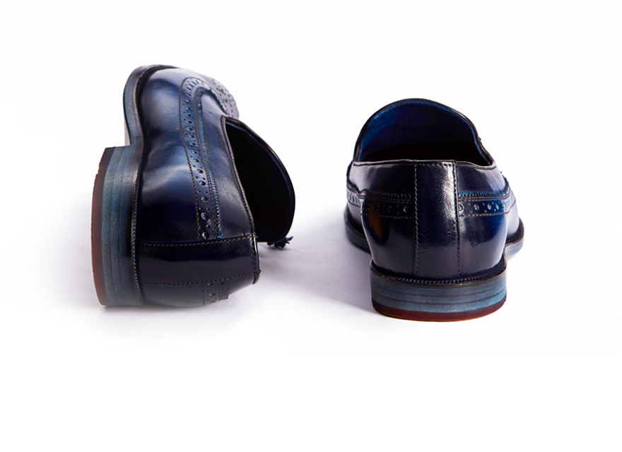 HENDERSON SHOES PERSONALIZATION HERO SAPPHIRE LOAFER PAINTING HANDCRAFTED SHOES