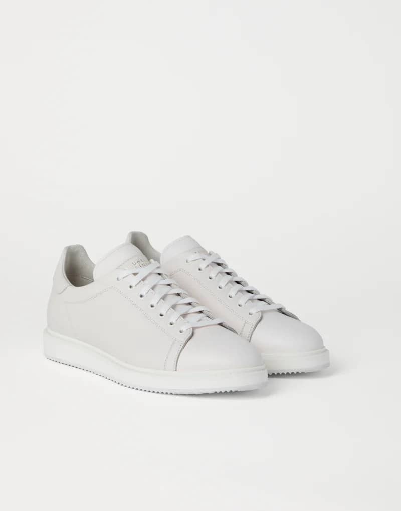 GIÀY BRUNELLO CUCINELLI SNEAKERS GRAIN CALFSKIN SHOES AAA DA BÊ HẠT