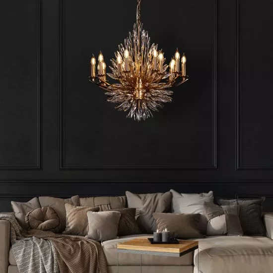 ĐÈN CHÙM LUXURY CANDLE CRYSTAL CHANDELIER