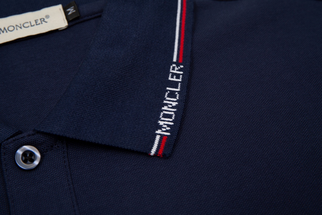 ÁO MONCLER Collar Logo Polo-Shirt
