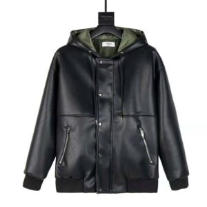 ÁO Celine Women Oversized Blouson Jacket in Calfskin-Black