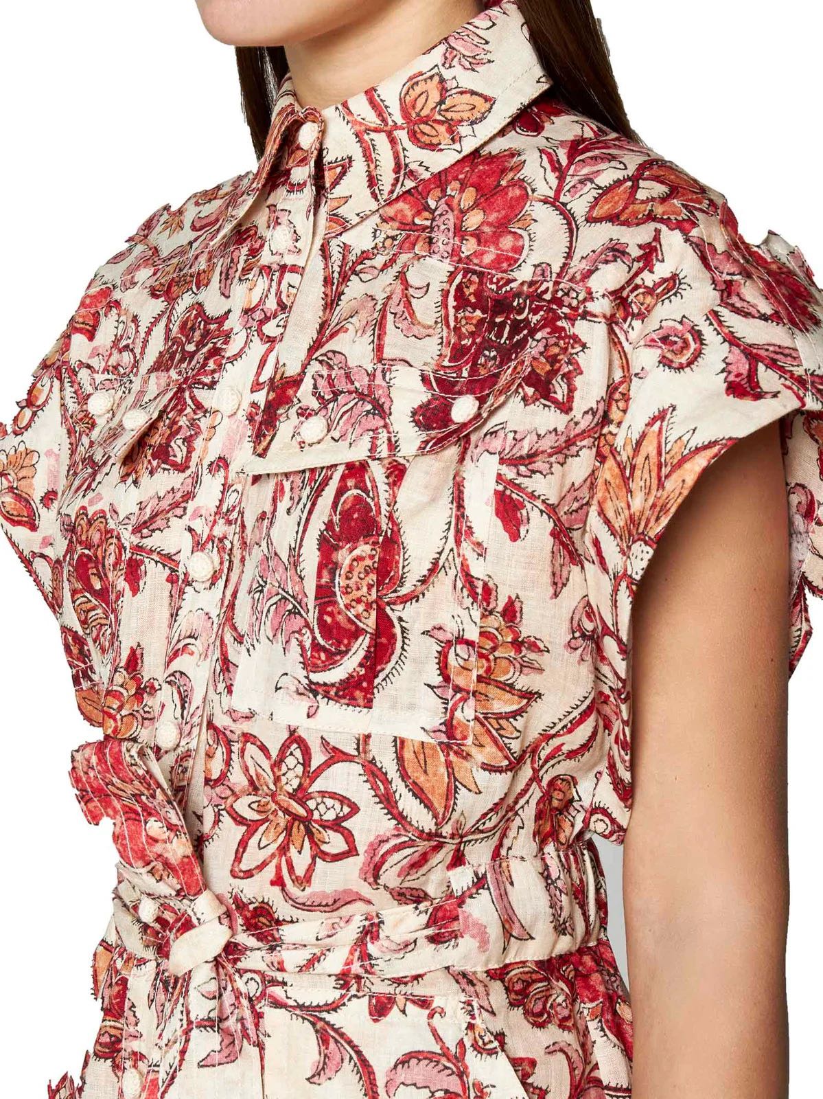 VÁY ZIMMERMANN Red Flower Vintage Dress