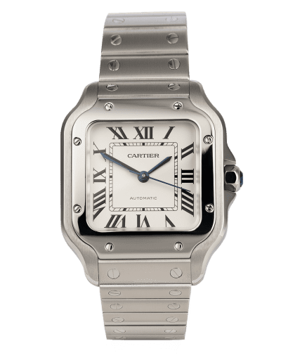 Đồng hồ Cartier Santos Medium mặt số màu trắng
