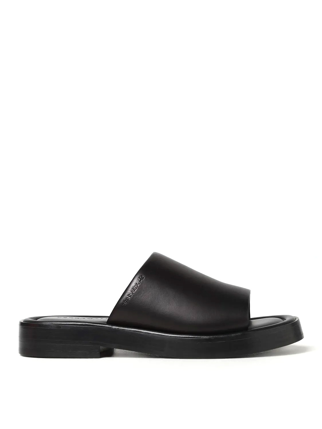 GIÀY SALVATORE FERRAGAMO Black Leather sandals