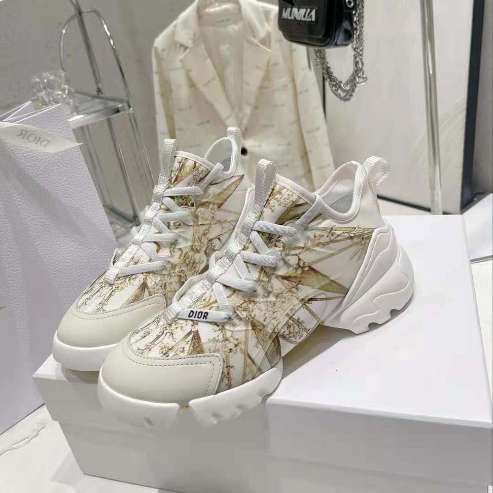 GIÀY Dior Women D-Connect Sneaker Multicolor Technical Fabric with Rêve D’Infini Print
