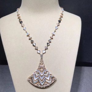 Vòng cổ BVLGARI Divas Dream Xà cừ và Kim cương vàng hồng 18K