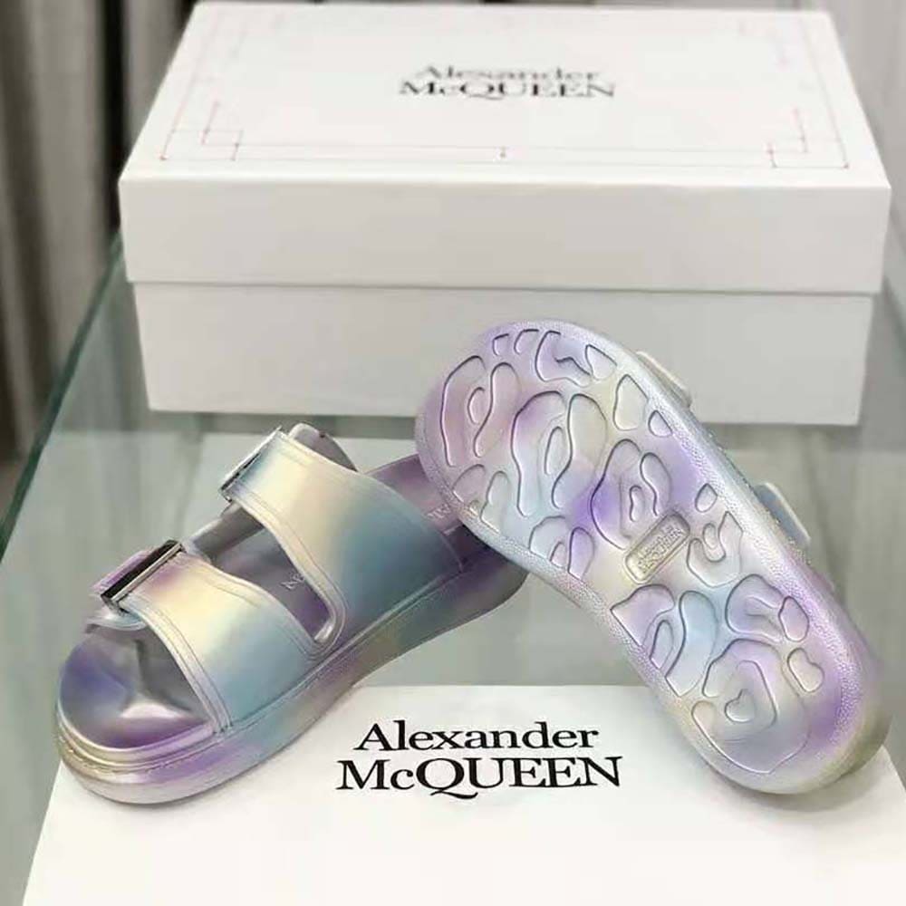 DÉP Alexander Mcqueen Women Oversized Hybrid Slide in Silver