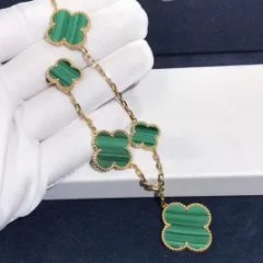 Vòng tay Van Cleef & Arpels Malachite Magic Alhambra 5 Motif vàng hồng 18K