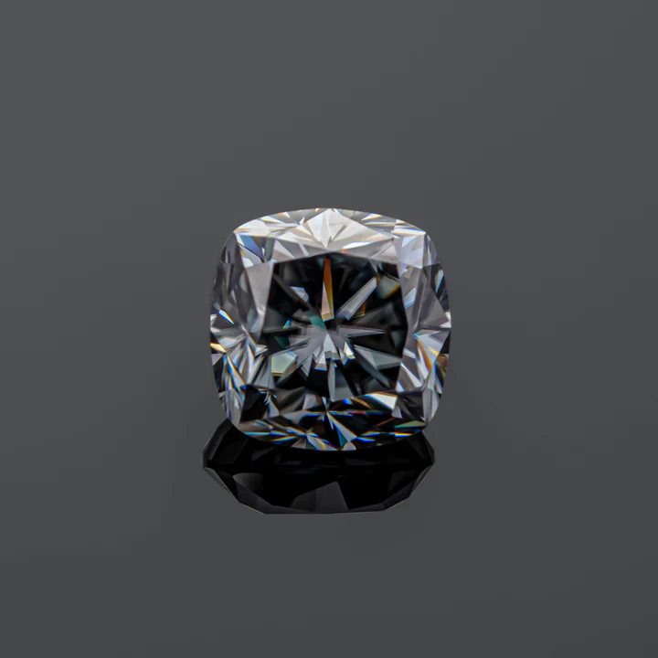 KIM CƯƠNG Cushion Cut Natural Grey Loose Moissanite Stone