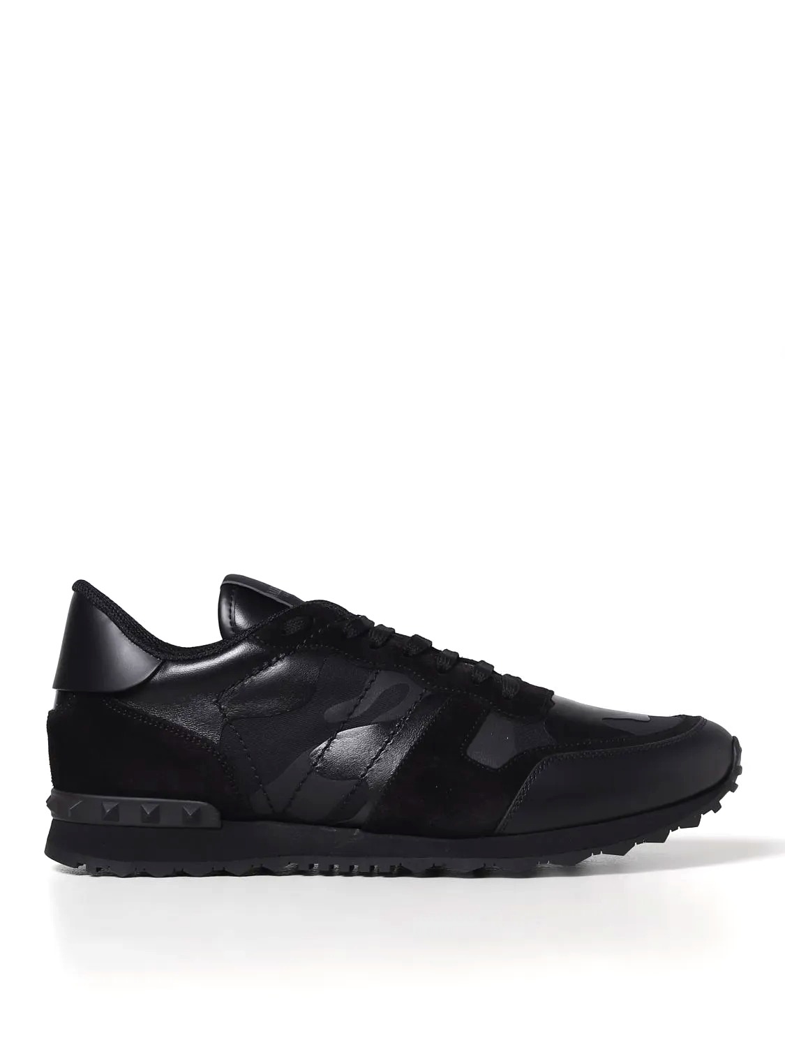 GIÀY VALENTINO GARAVANI Rockrunner suede and leather trainers
