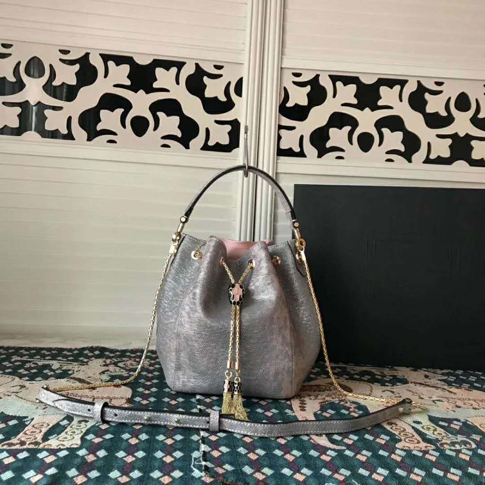 TÚI Bvlgari Women Serpenti Forever Bucket-Silver