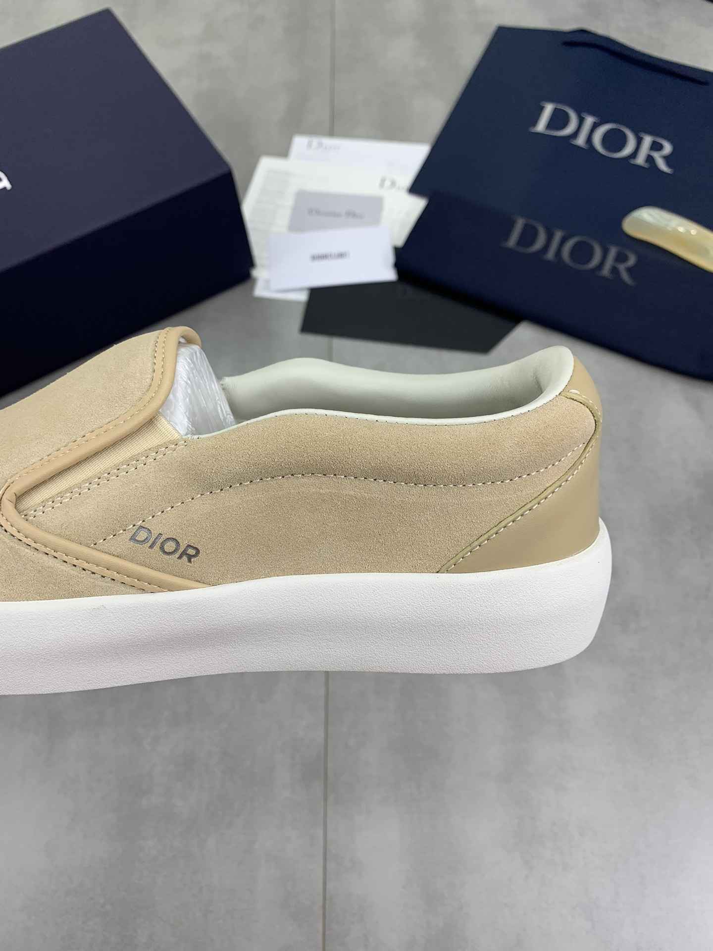 GIÀY CHRISTIAN DIOR LEATHER SLIP ON SHOES AAA