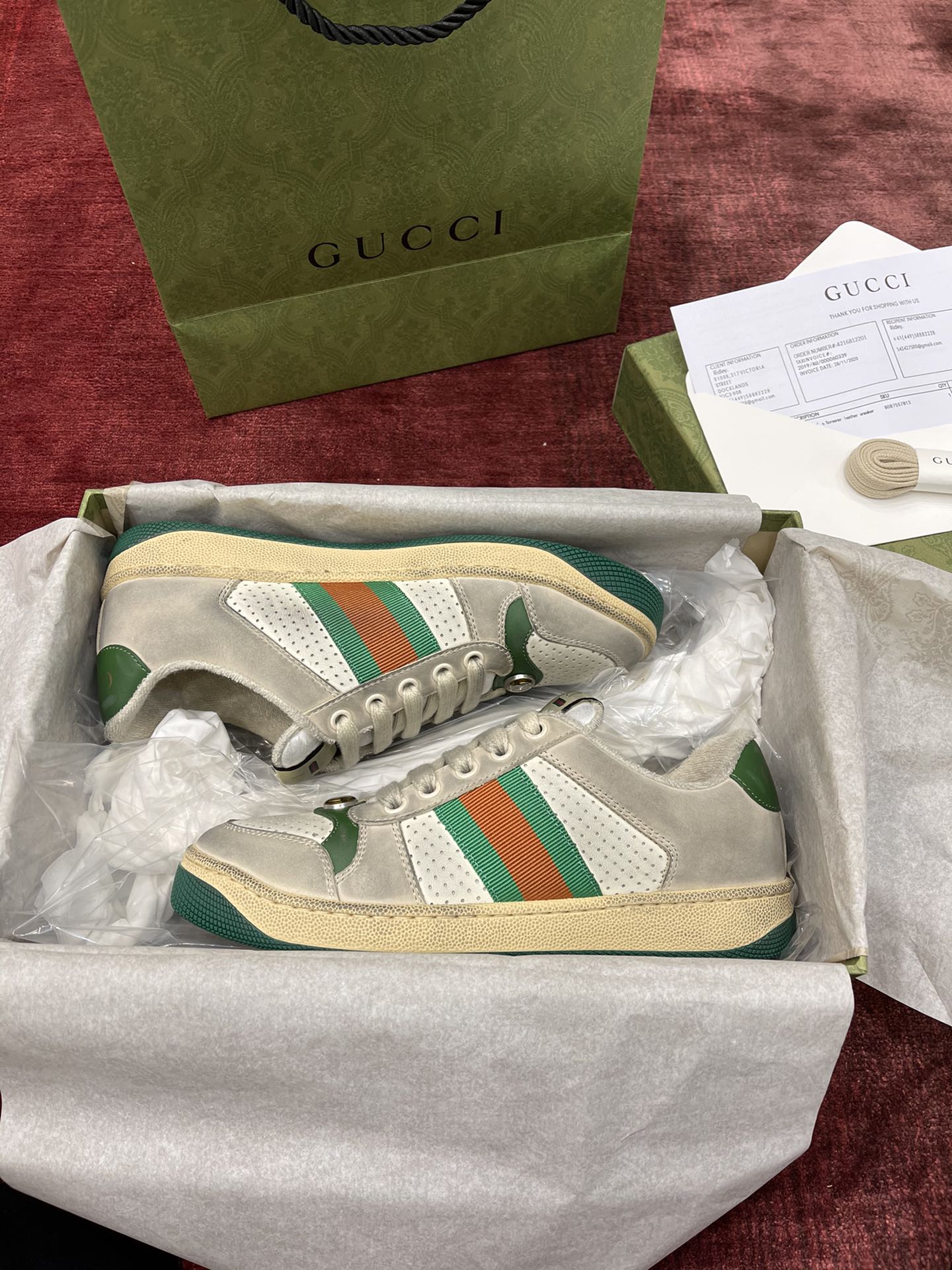 GIÀY GUCCI SCREENER SNEAKER SHOES AAA