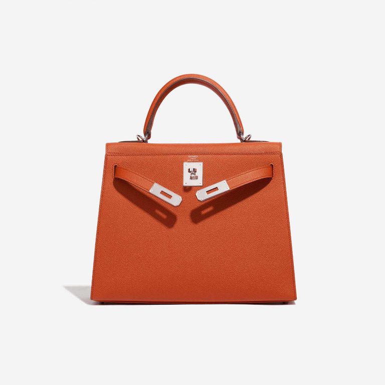 TÚI Hermès Kelly 28 Epsom Terre Battue Silver Buckle khóa trắng